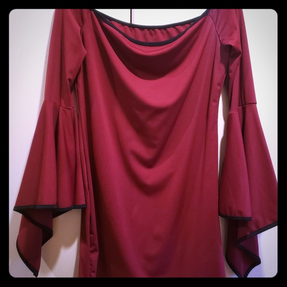 Open shoulder dress